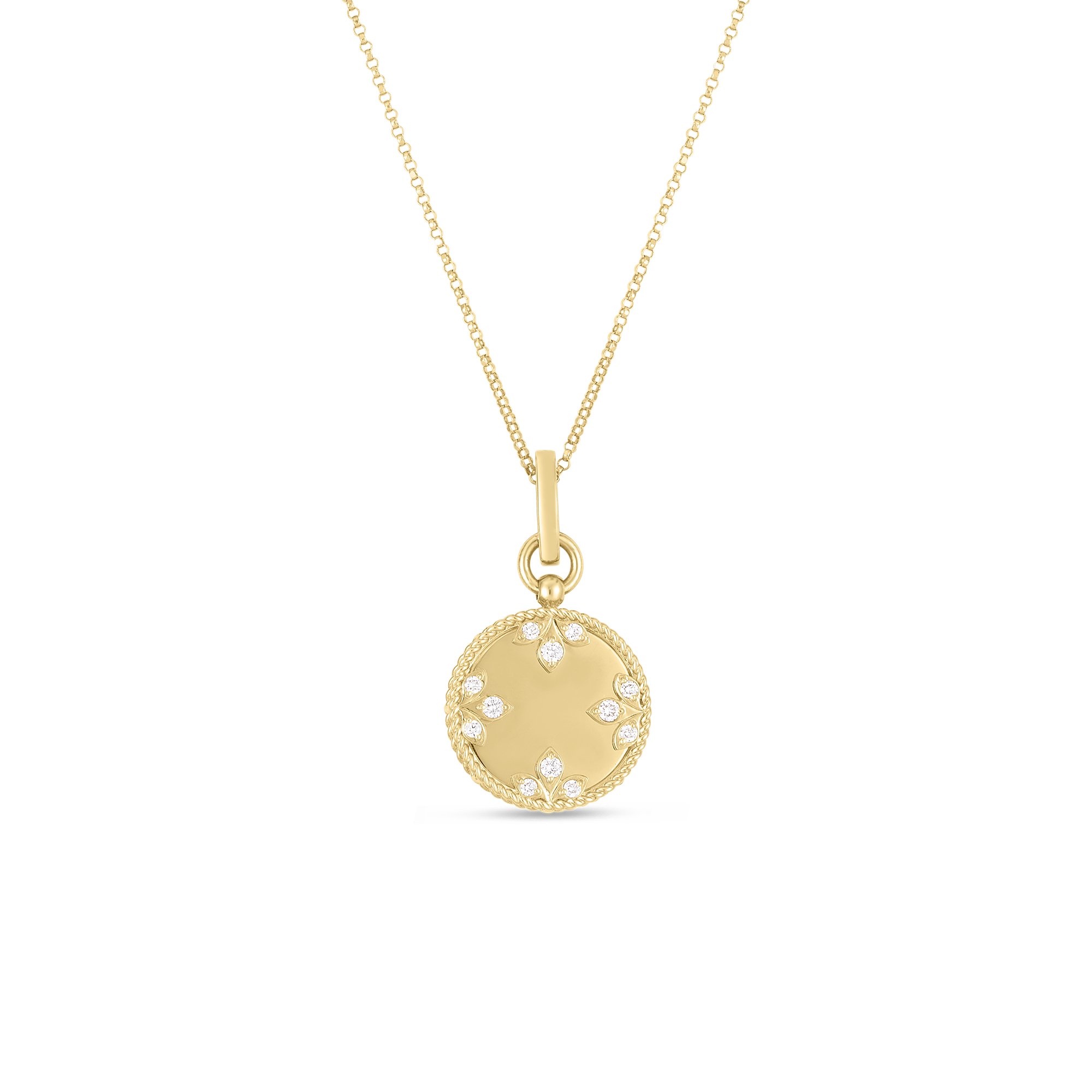 Gold medallion deals pendant necklace